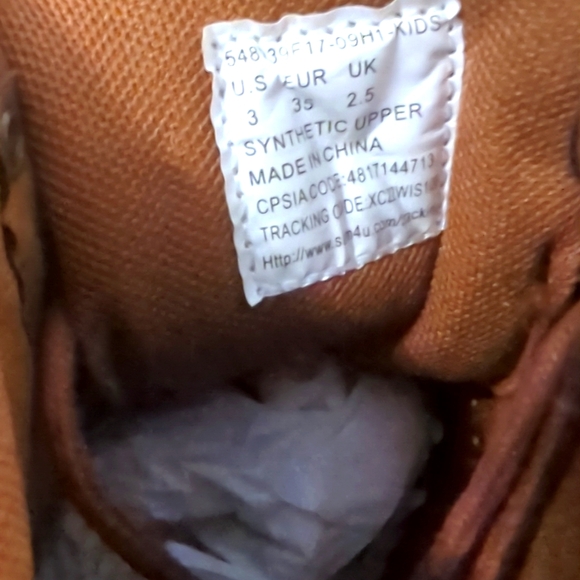 Kid's Levi's Dean Waxed tan boots NWT - Picture 5 of 8